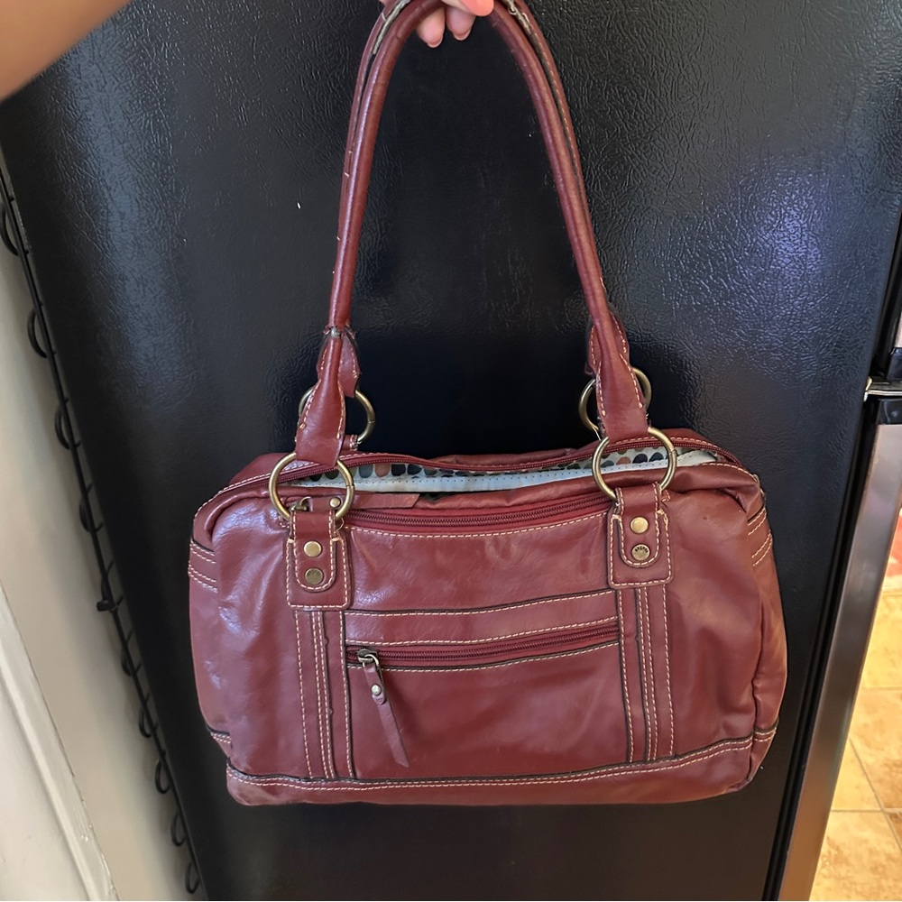 Vintage maroon shoulder bag